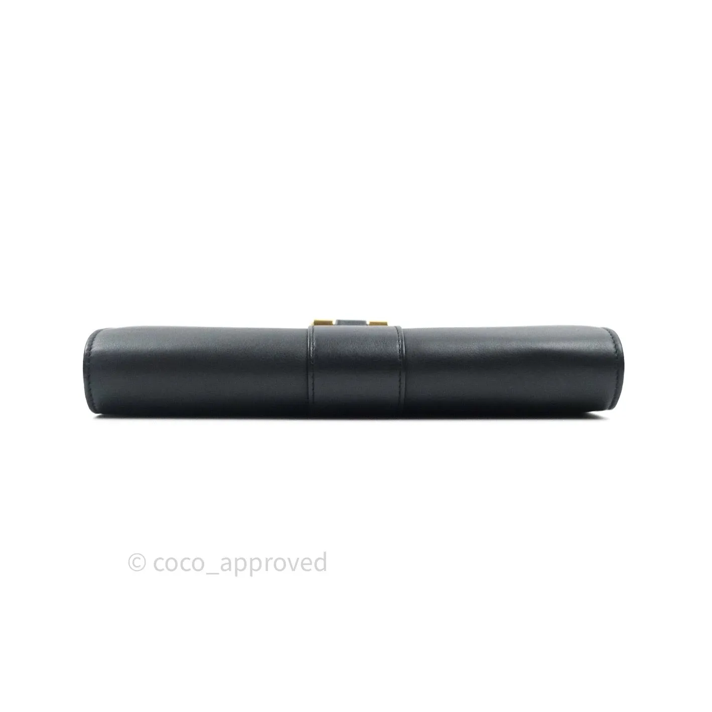 Saint Laurent Wallet on Chain Black Gold Hardware