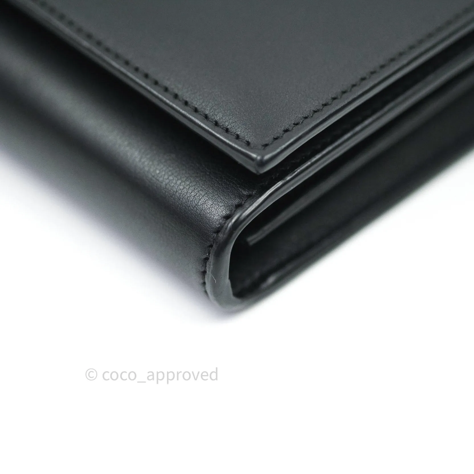 Saint Laurent Wallet on Chain Black Gold Hardware