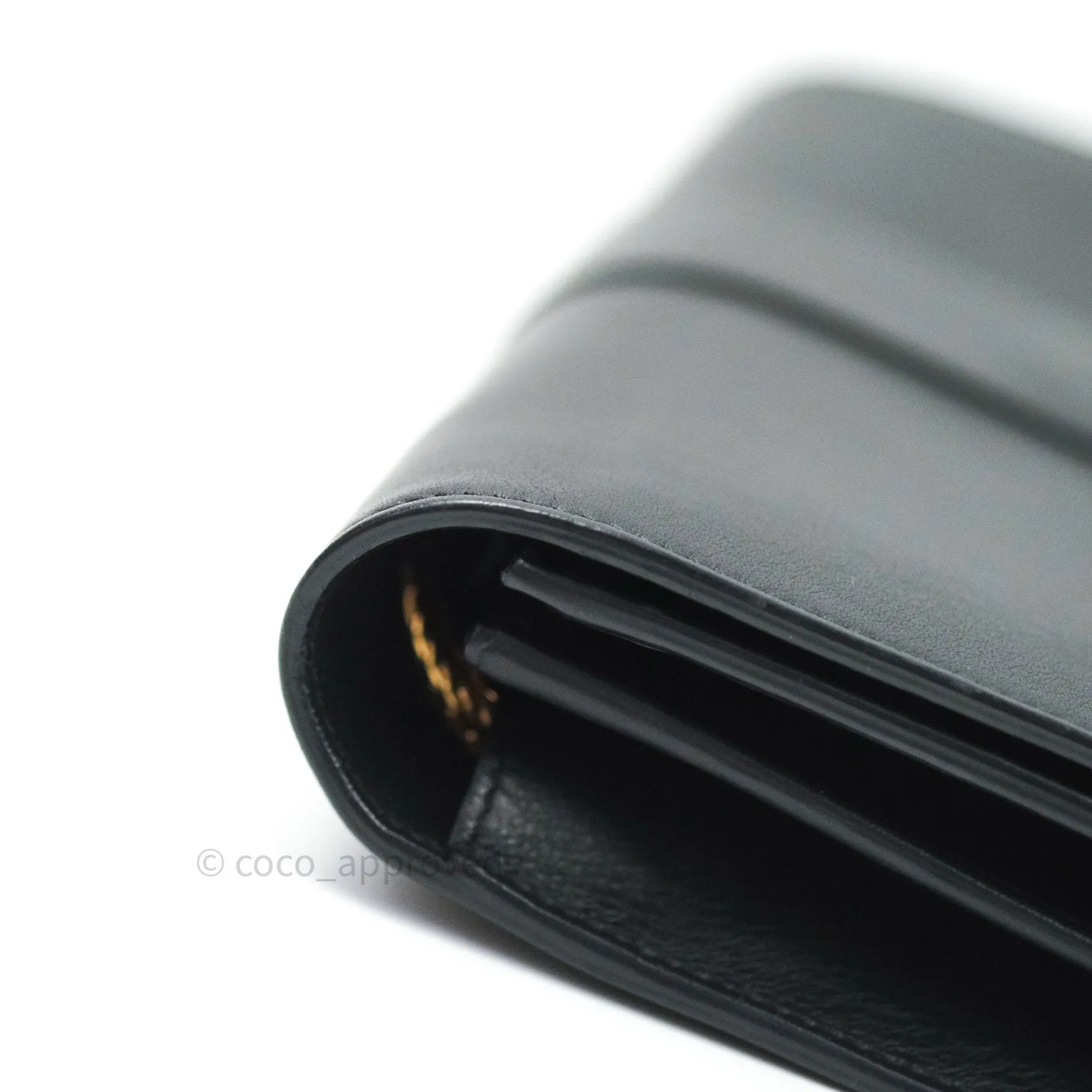 Saint Laurent Wallet on Chain Black Gold Hardware