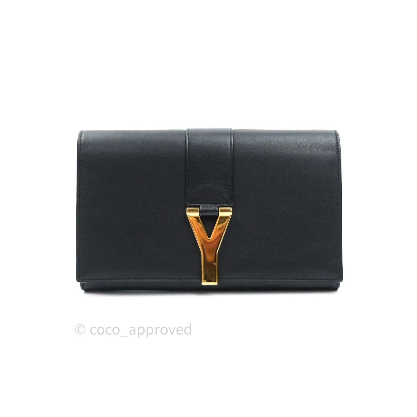 Saint Laurent Wallet on Chain Black Gold Hardware