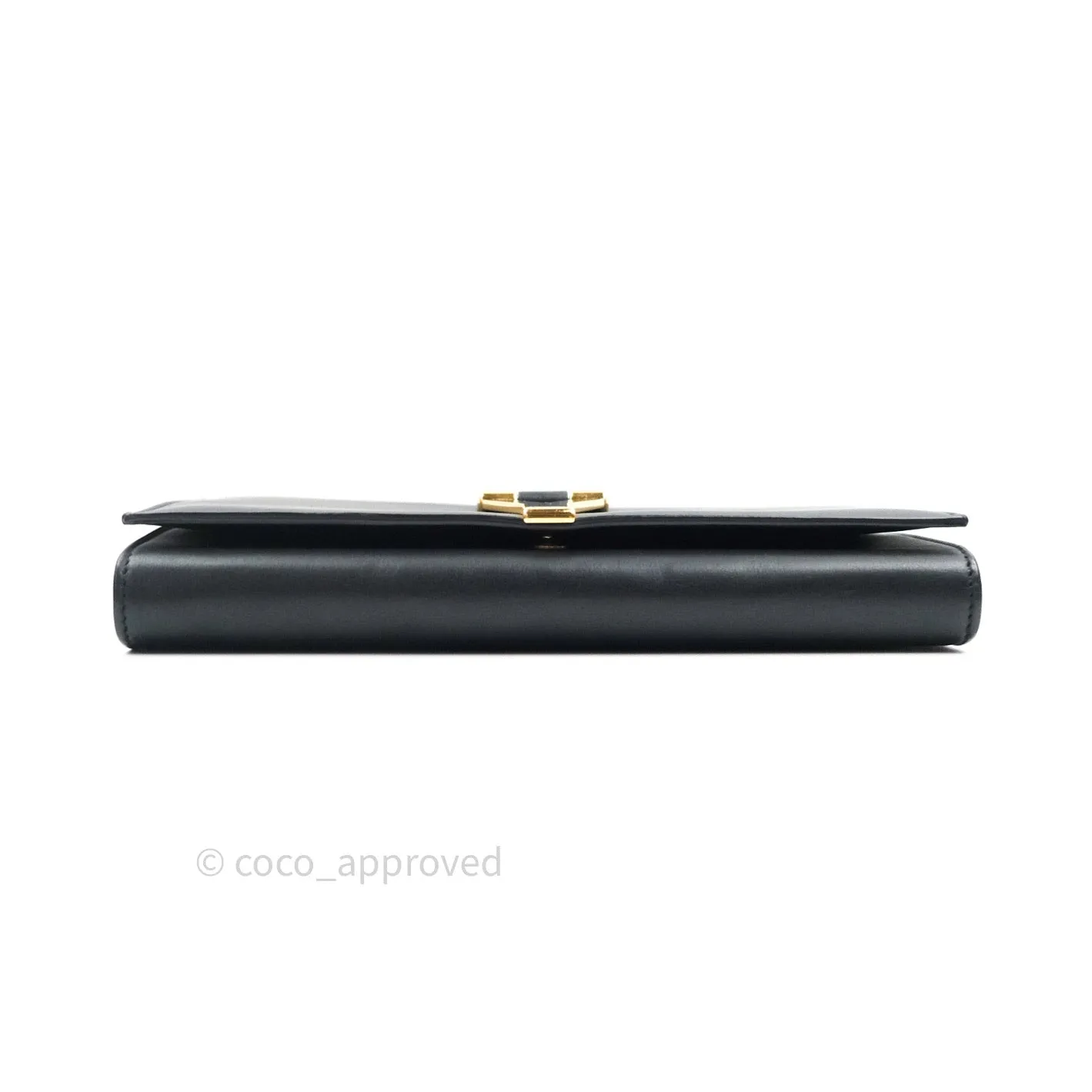 Saint Laurent Wallet on Chain Black Gold Hardware