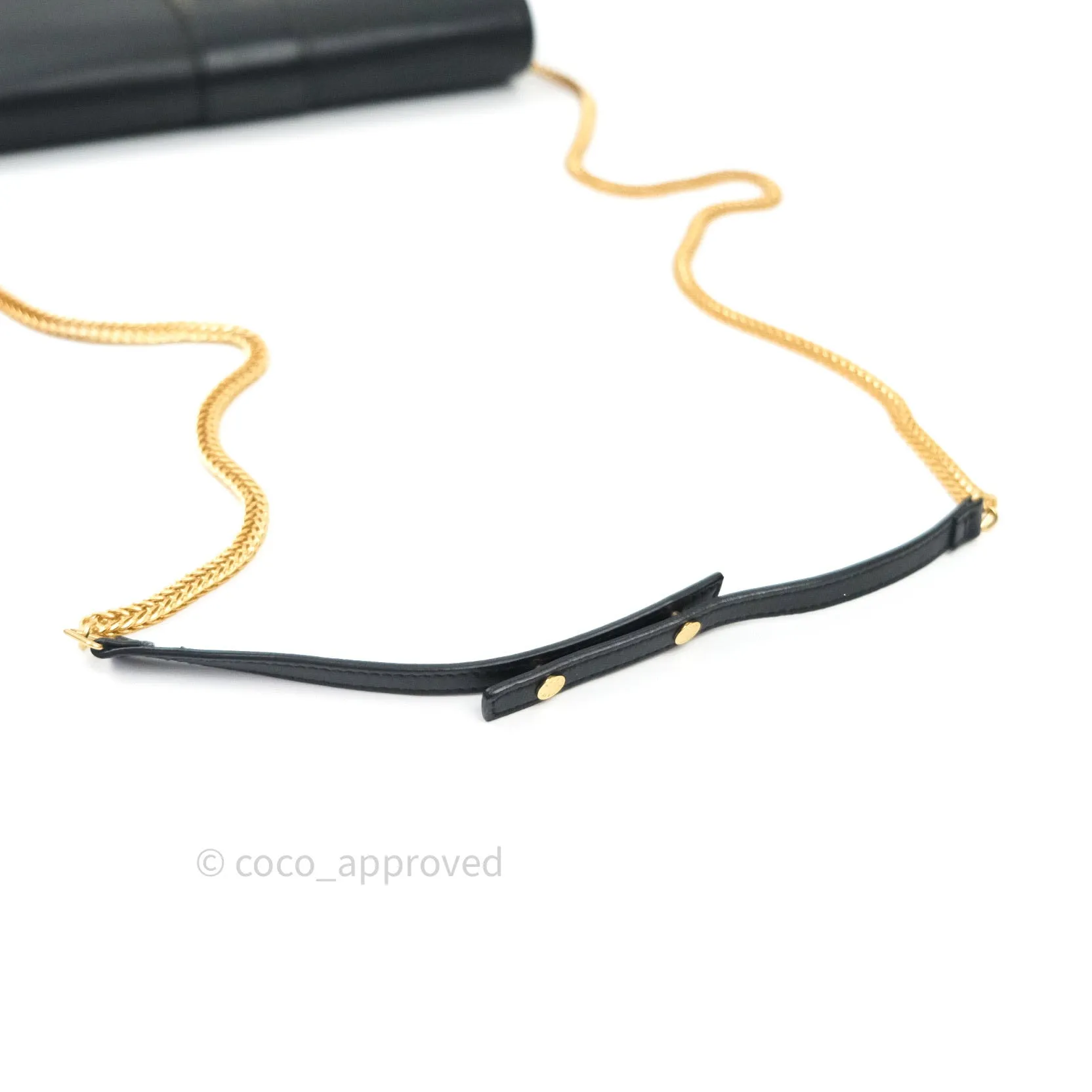 Saint Laurent Wallet on Chain Black Gold Hardware