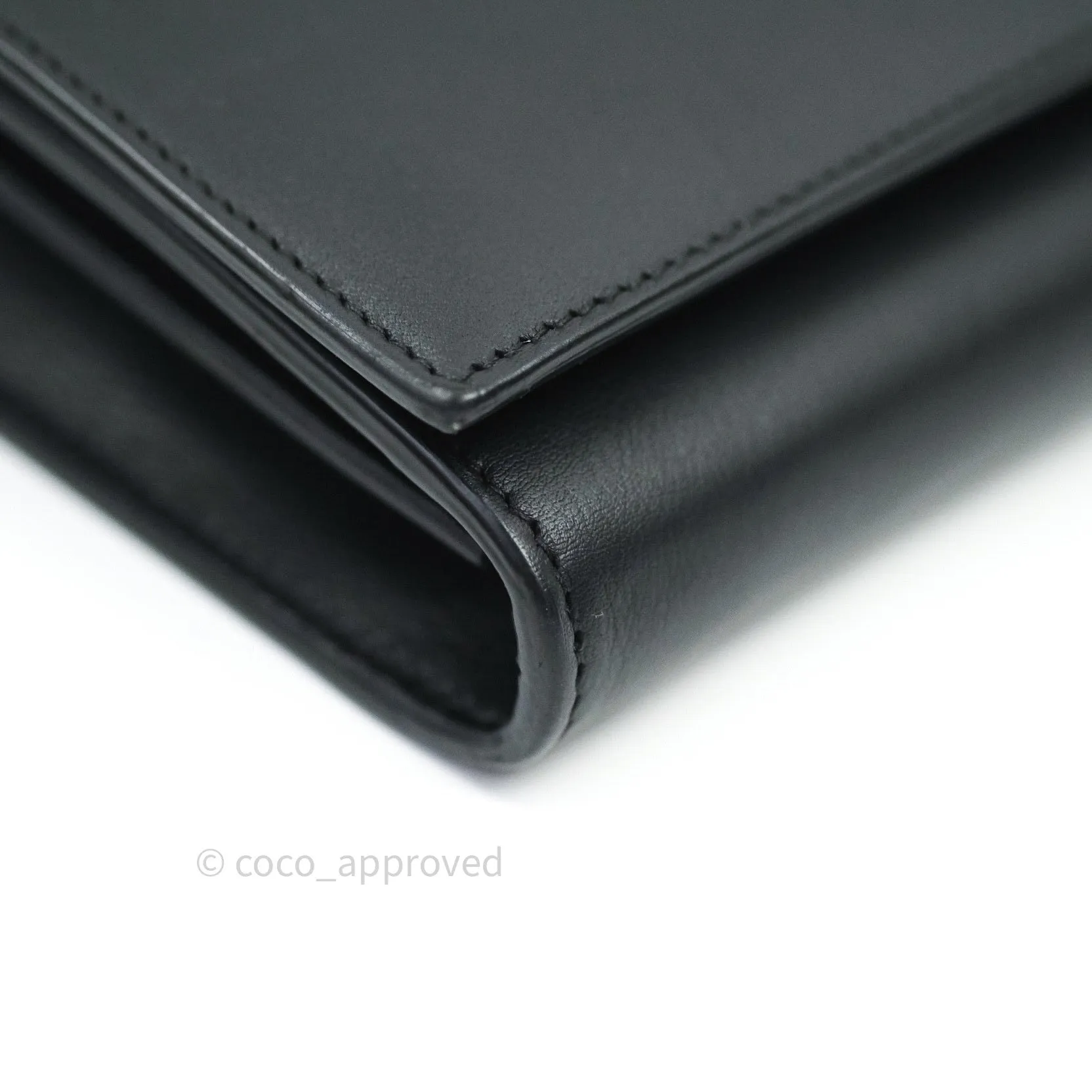 Saint Laurent Wallet on Chain Black Gold Hardware