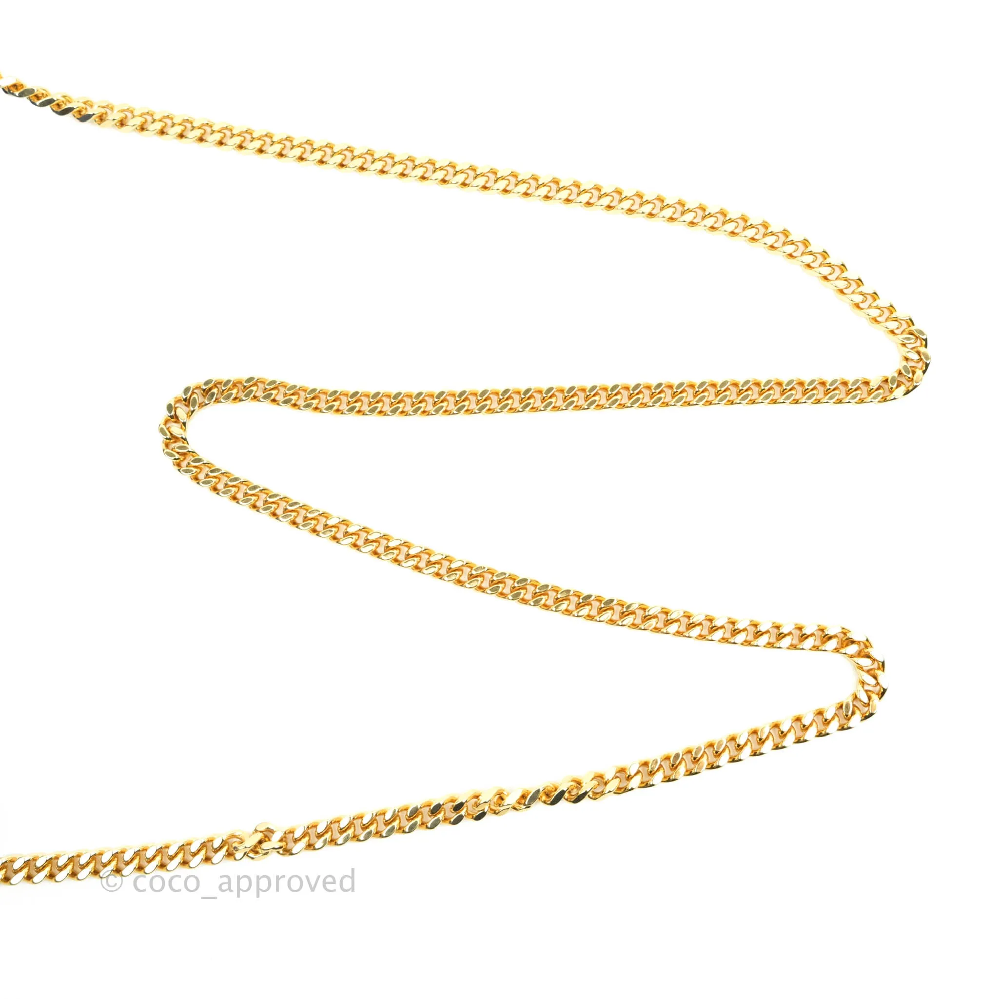Saint Laurent Wallet on Chain Blue Grained Leather Gold Hardware