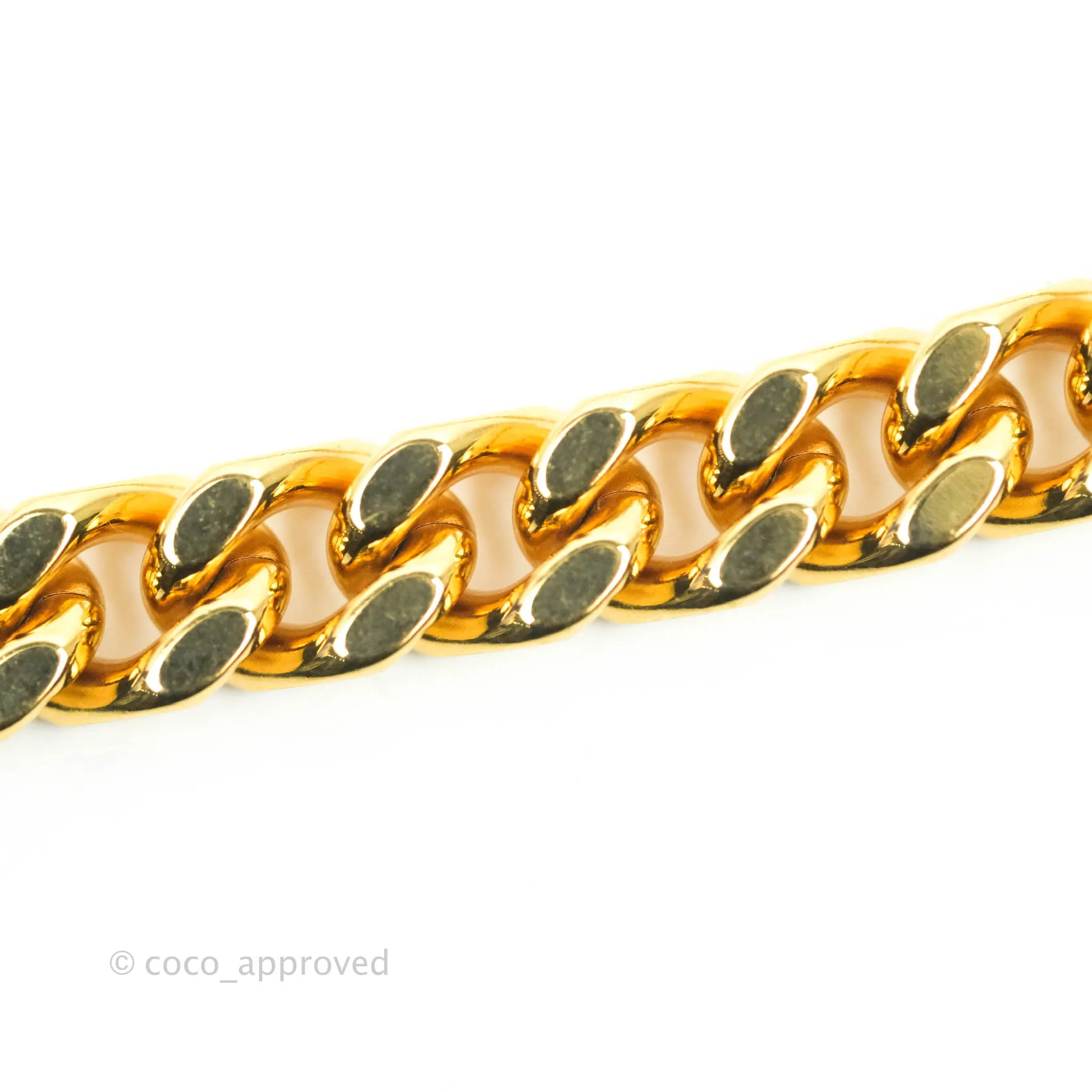 Saint Laurent Wallet on Chain Blue Grained Leather Gold Hardware