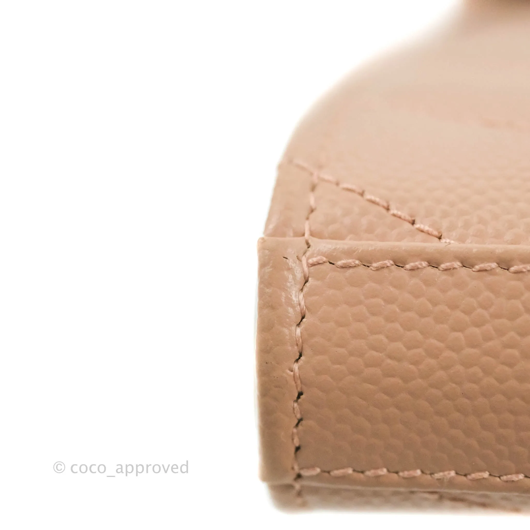 Saint Laurent Wallet on Chain Blush Pink Grained Leather Silver Hardware