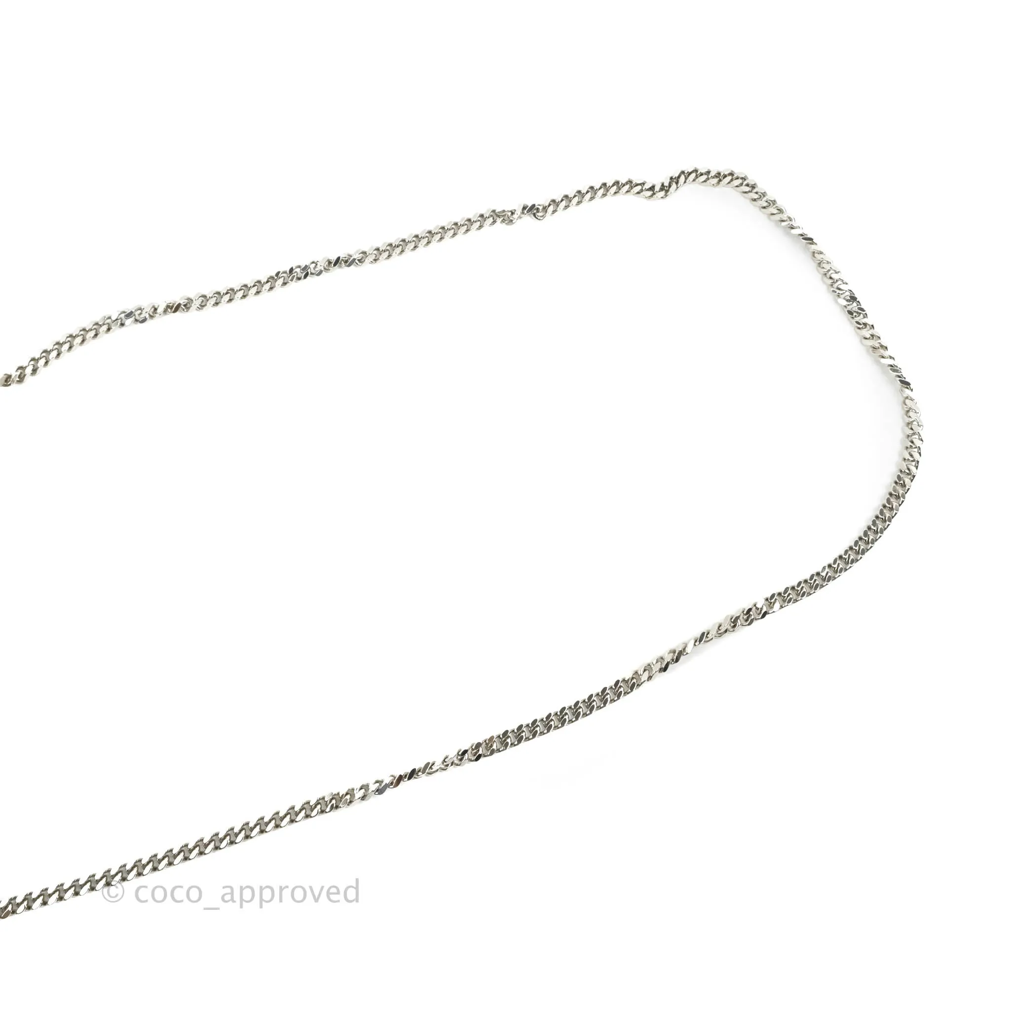 Saint Laurent Wallet on Chain Blush Pink Grained Leather Silver Hardware