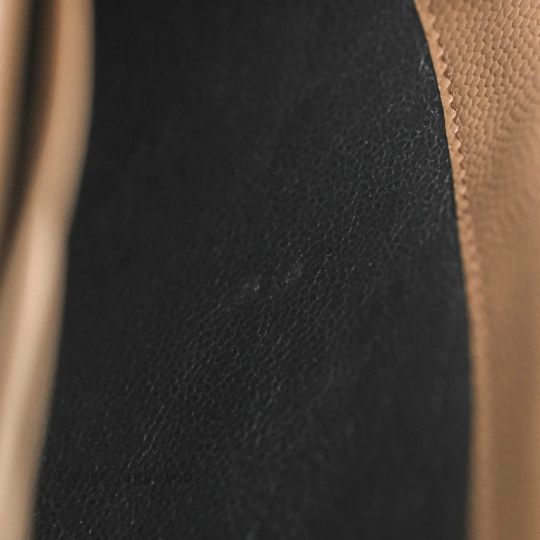Saint Laurent Wallet on Chain Brown Grained Leather Silver Hardware