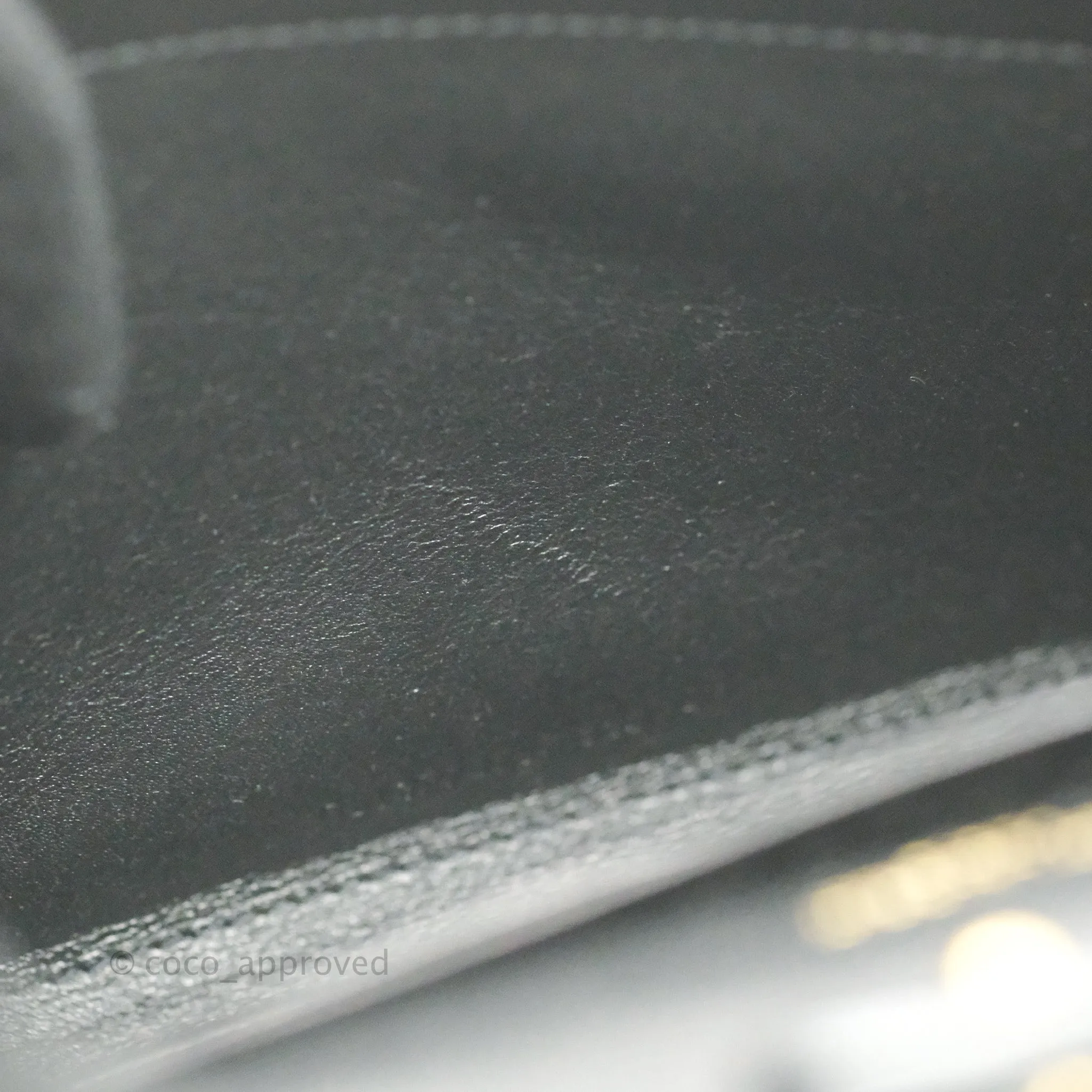 Saint Laurent Wallet on Chain Large Black Grained Leather Gold Hardware