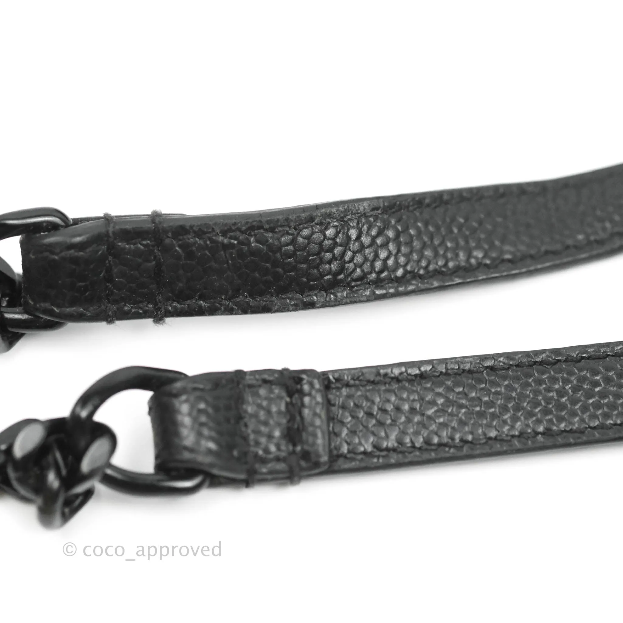 Saint Laurent Wallet on Chain Large Black Grained Leather So Black