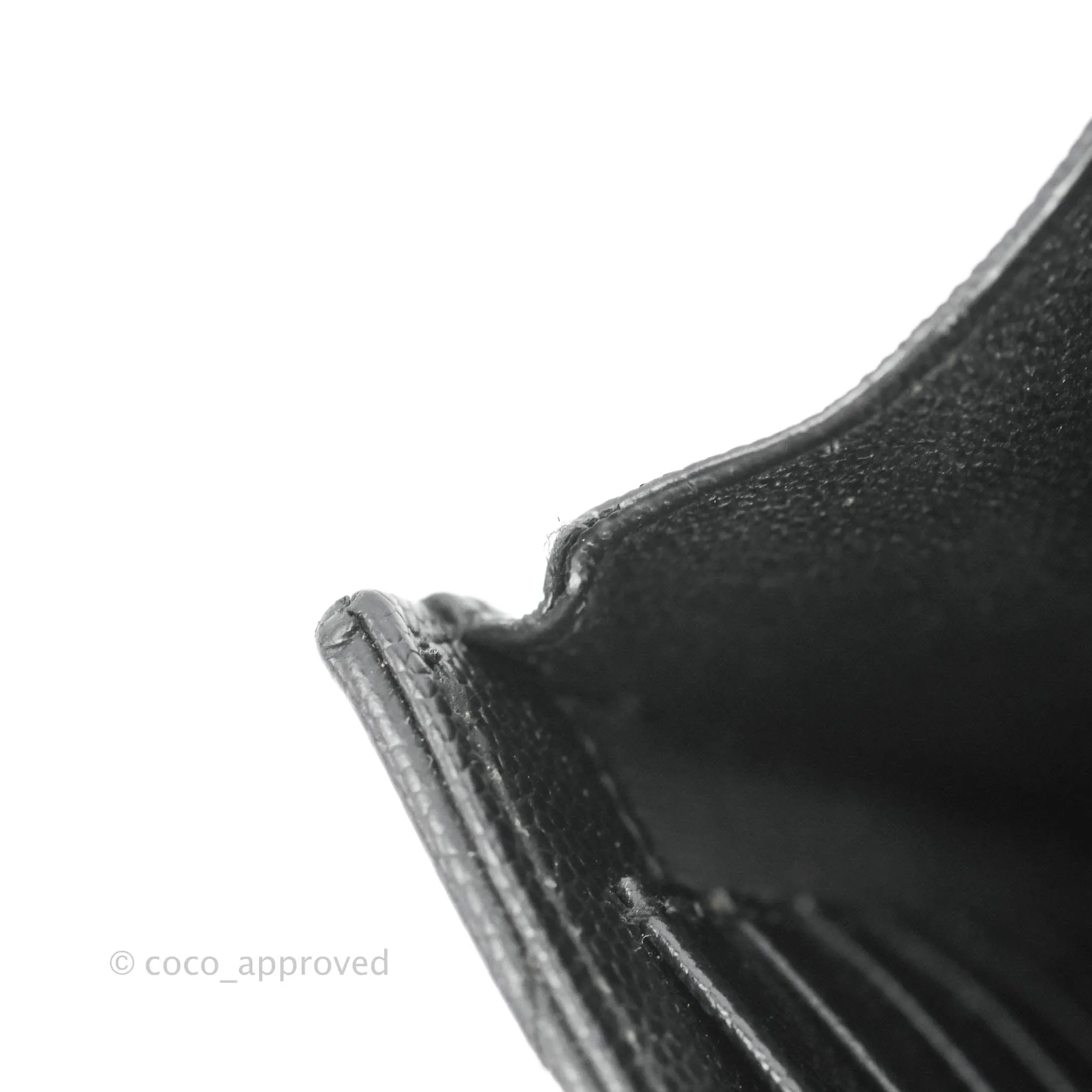 Saint Laurent Wallet on Chain Large Black Grained Leather So Black