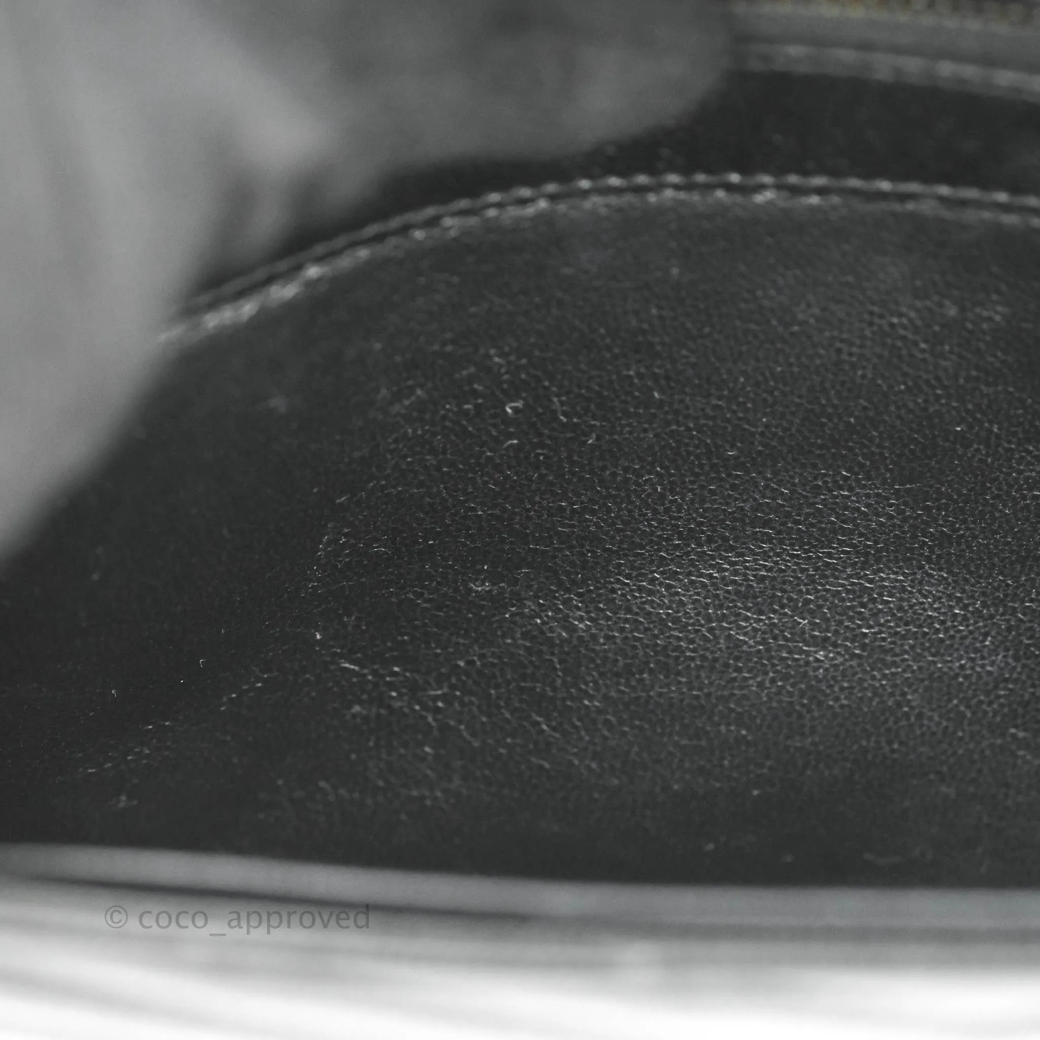 Saint Laurent Wallet on Chain Large Black Grained Leather So Black