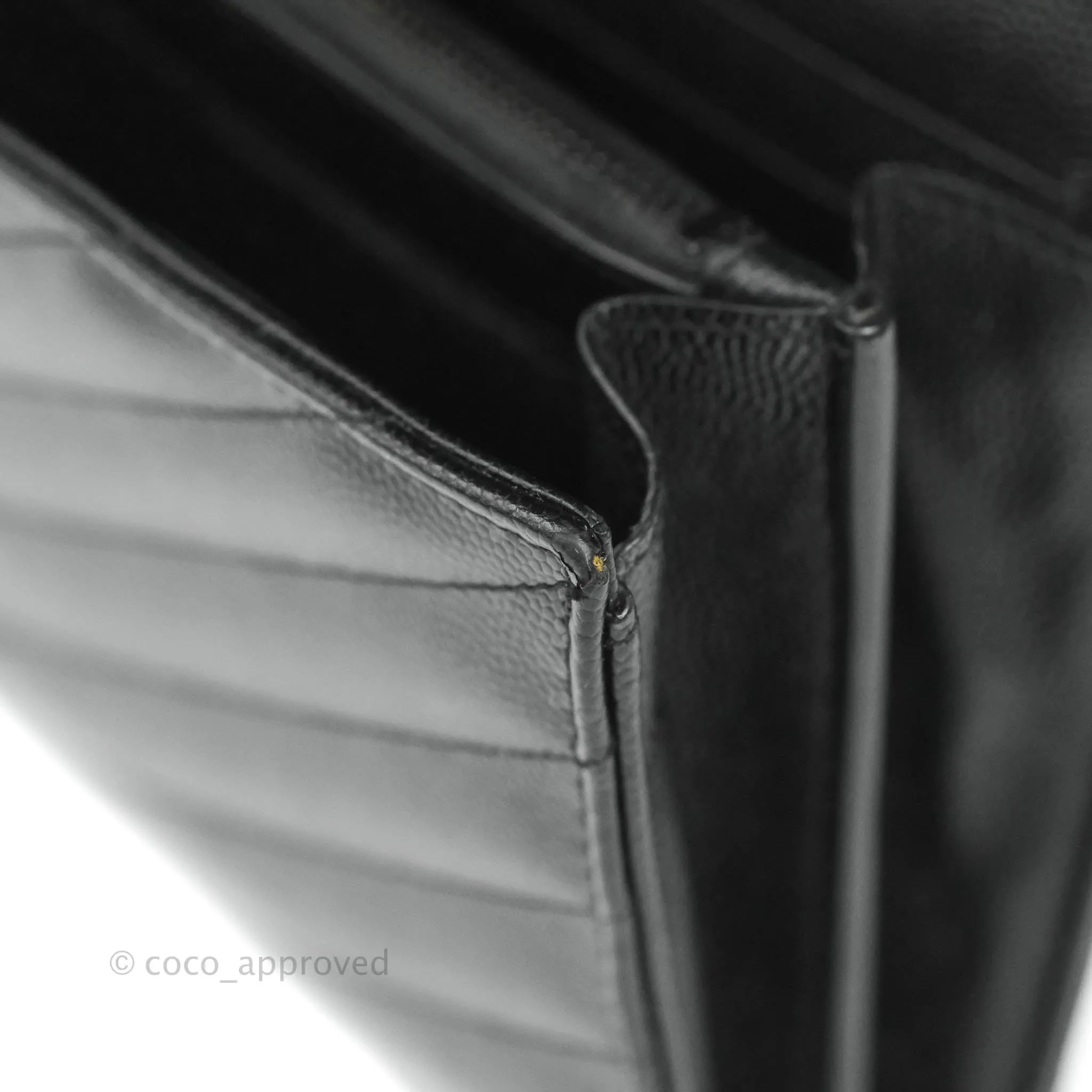 Saint Laurent Wallet on Chain Large Black Grained Leather So Black