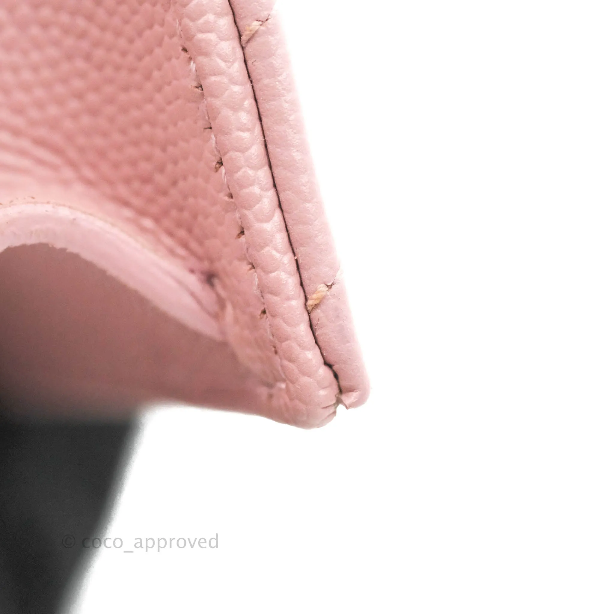 Saint Laurent Wallet on Chain Pink Grained Leather Gold Hardware