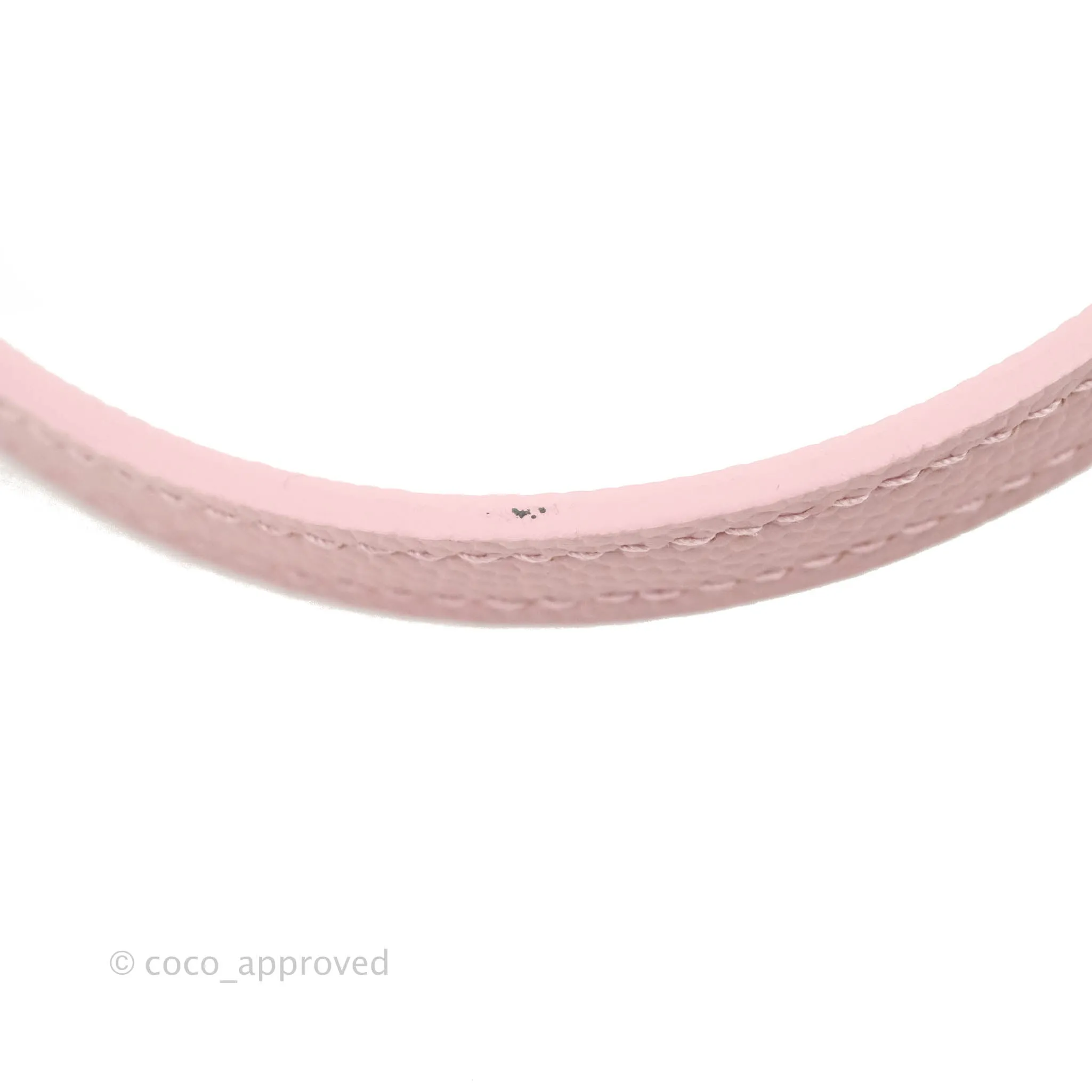 Saint Laurent Wallet on Chain Pink Grained Leather Gold Hardware