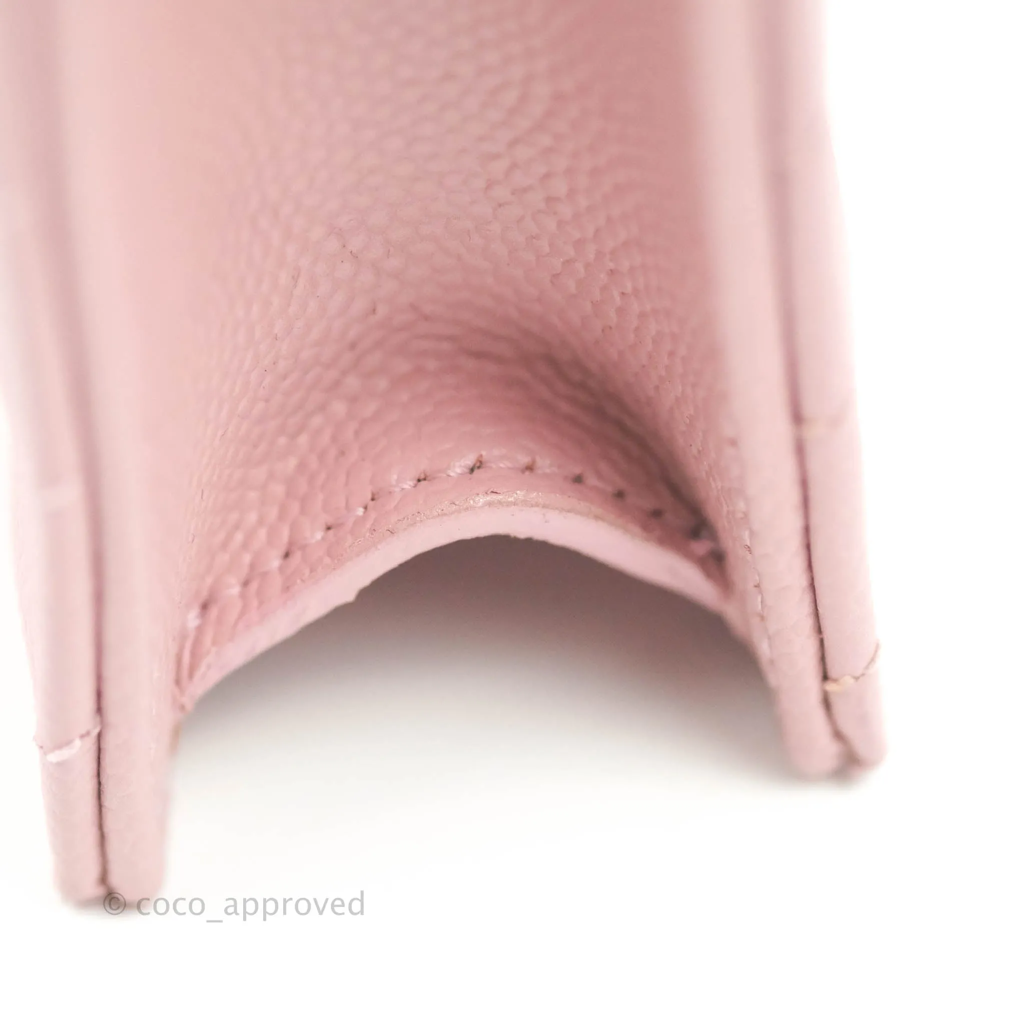 Saint Laurent Wallet on Chain Pink Grained Leather Gold Hardware