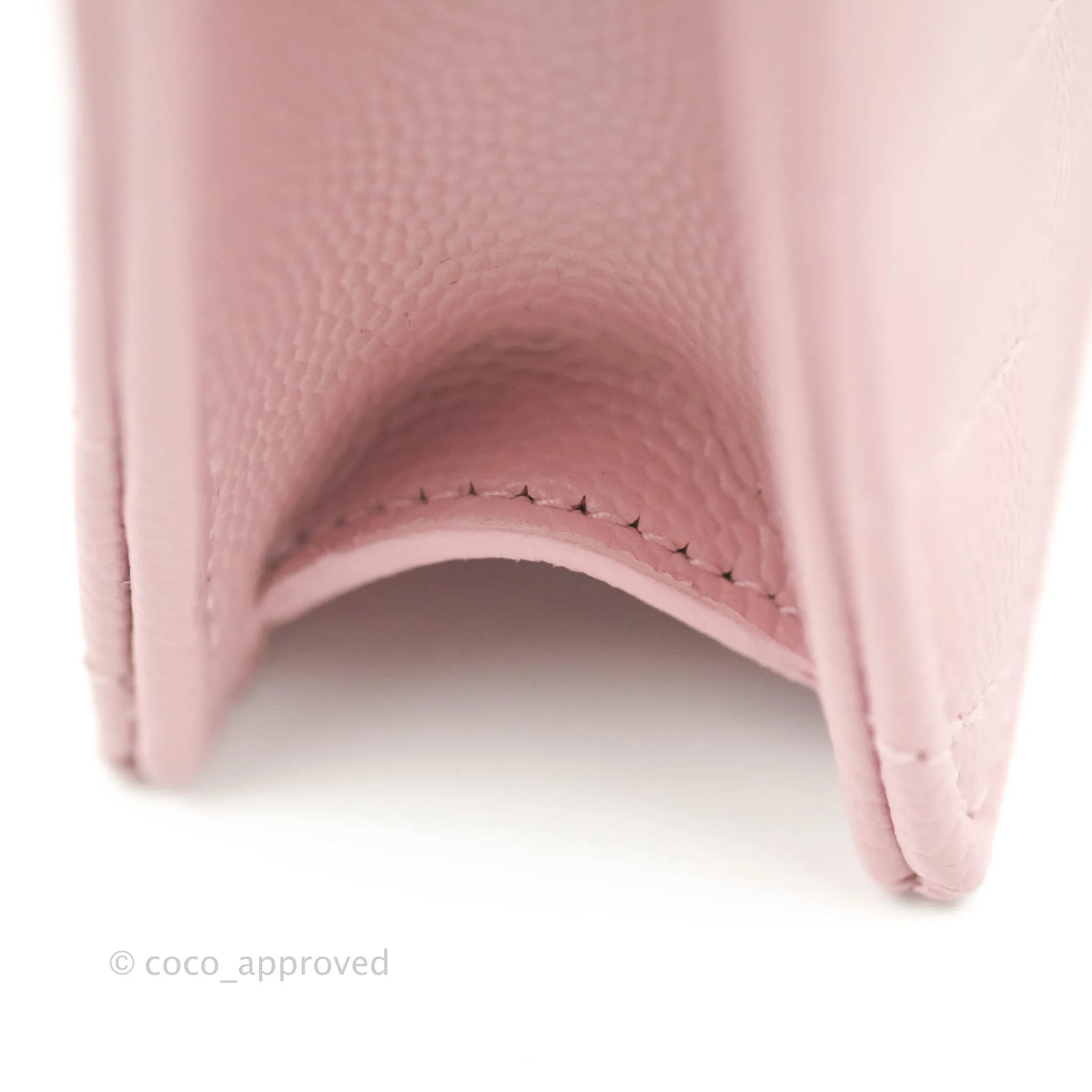 Saint Laurent Wallet on Chain Pink Grained Leather Gold Hardware