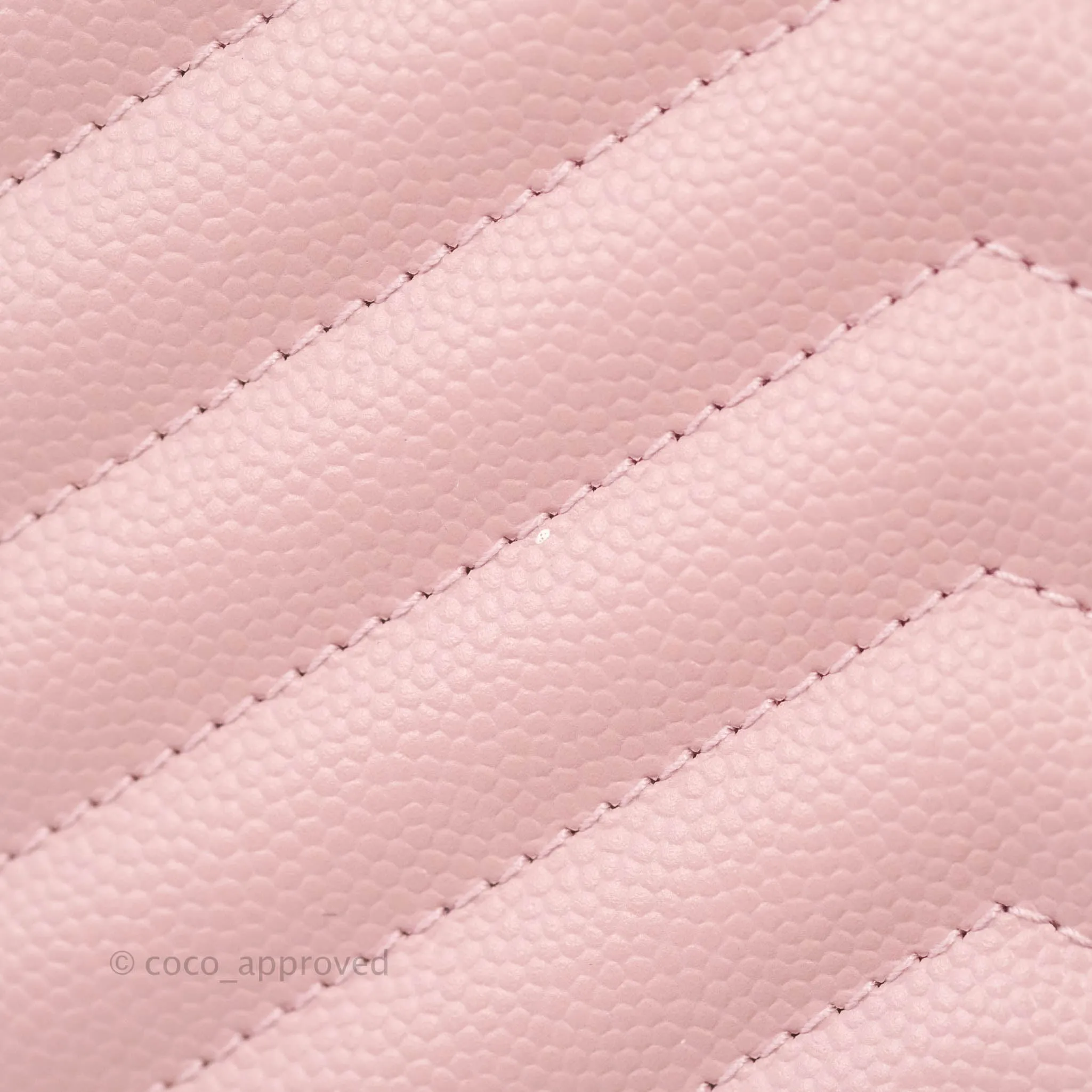 Saint Laurent Wallet on Chain Pink Grained Leather Gold Hardware