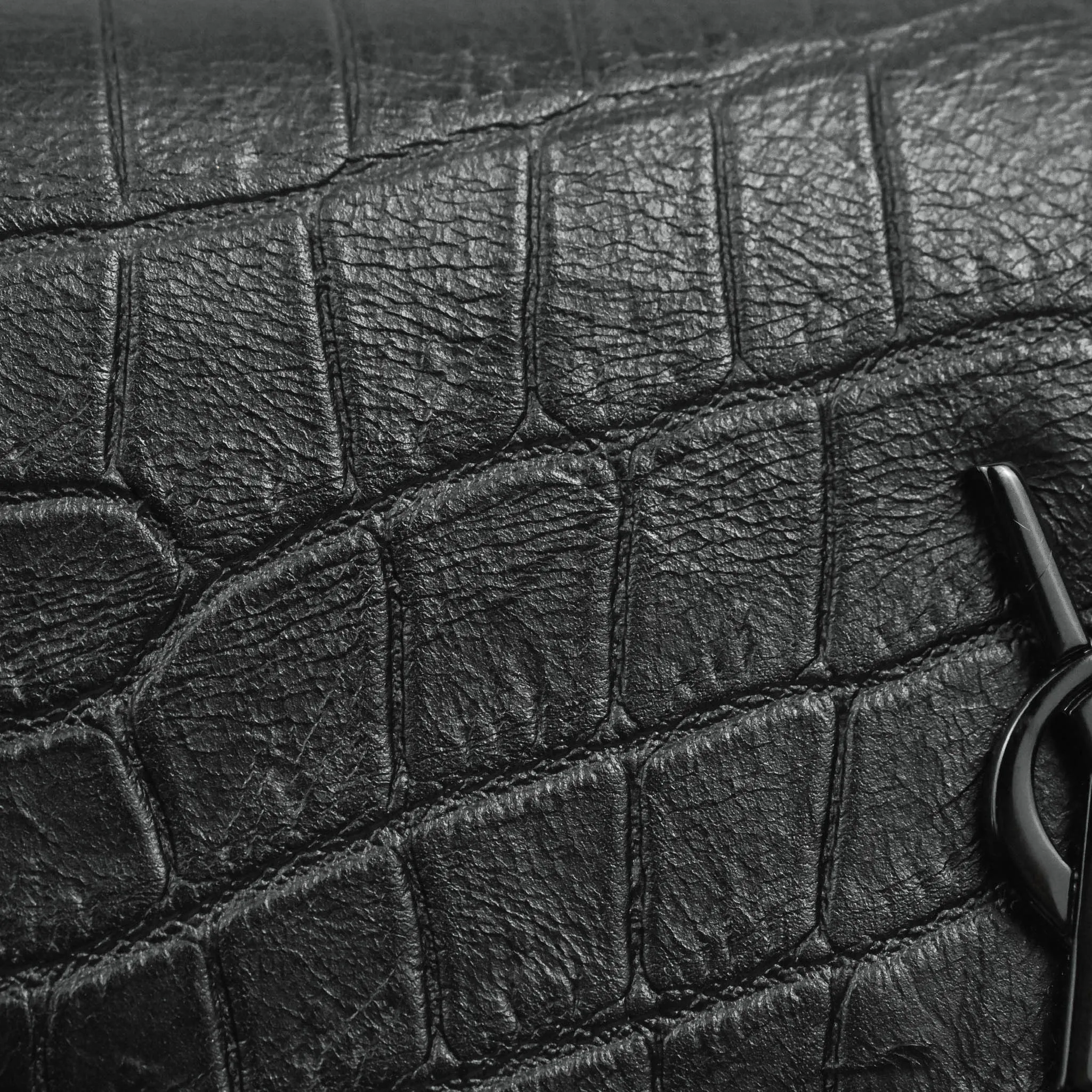 Saint Laurent Wallet on Chain So Black Crocodile-embossed Leather