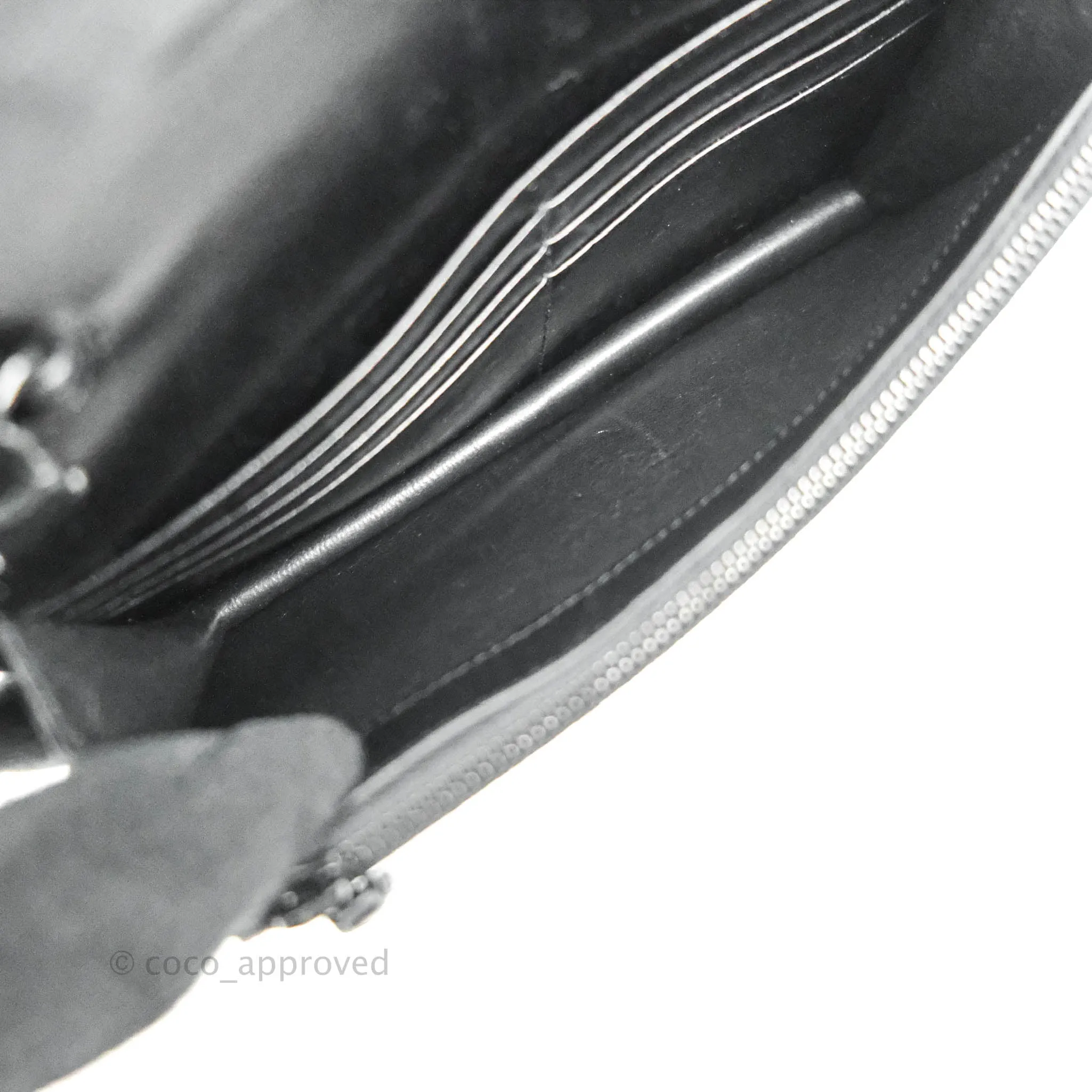Saint Laurent Wallet on Chain So Black Crocodile-embossed Leather