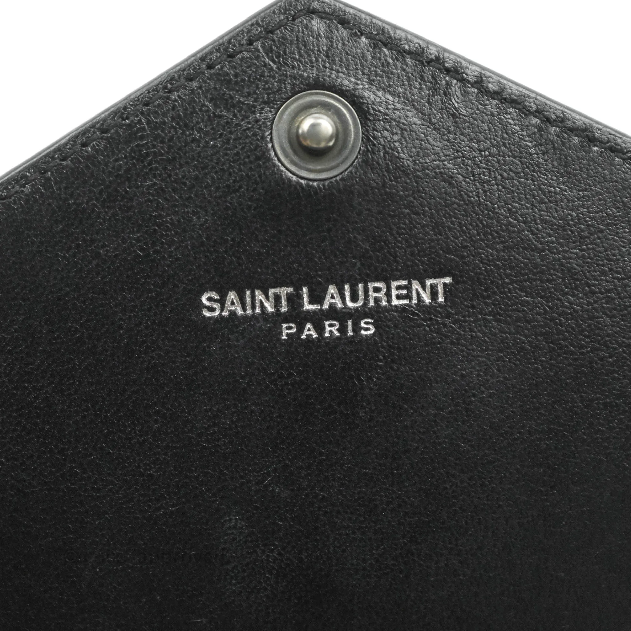 Saint Laurent Wallet on Chain So Black Crocodile-embossed Leather