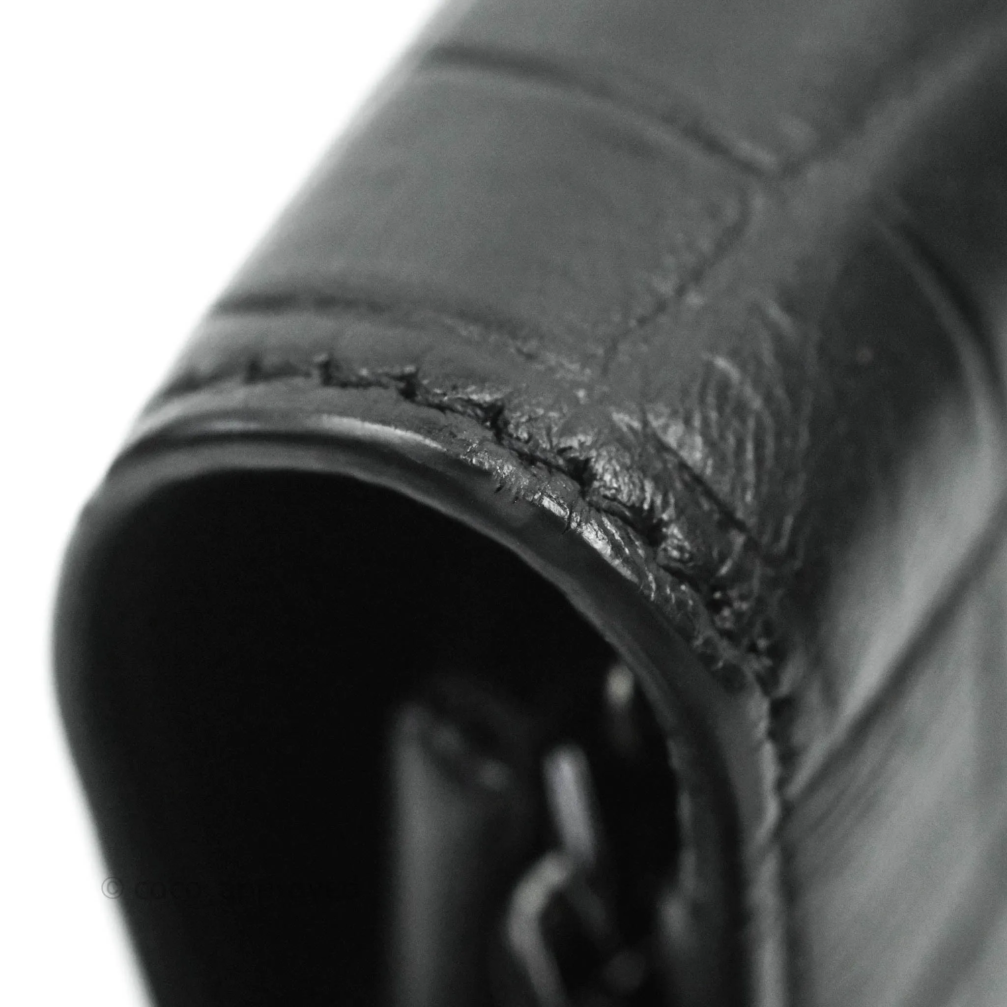 Saint Laurent Wallet on Chain So Black Crocodile-embossed Leather