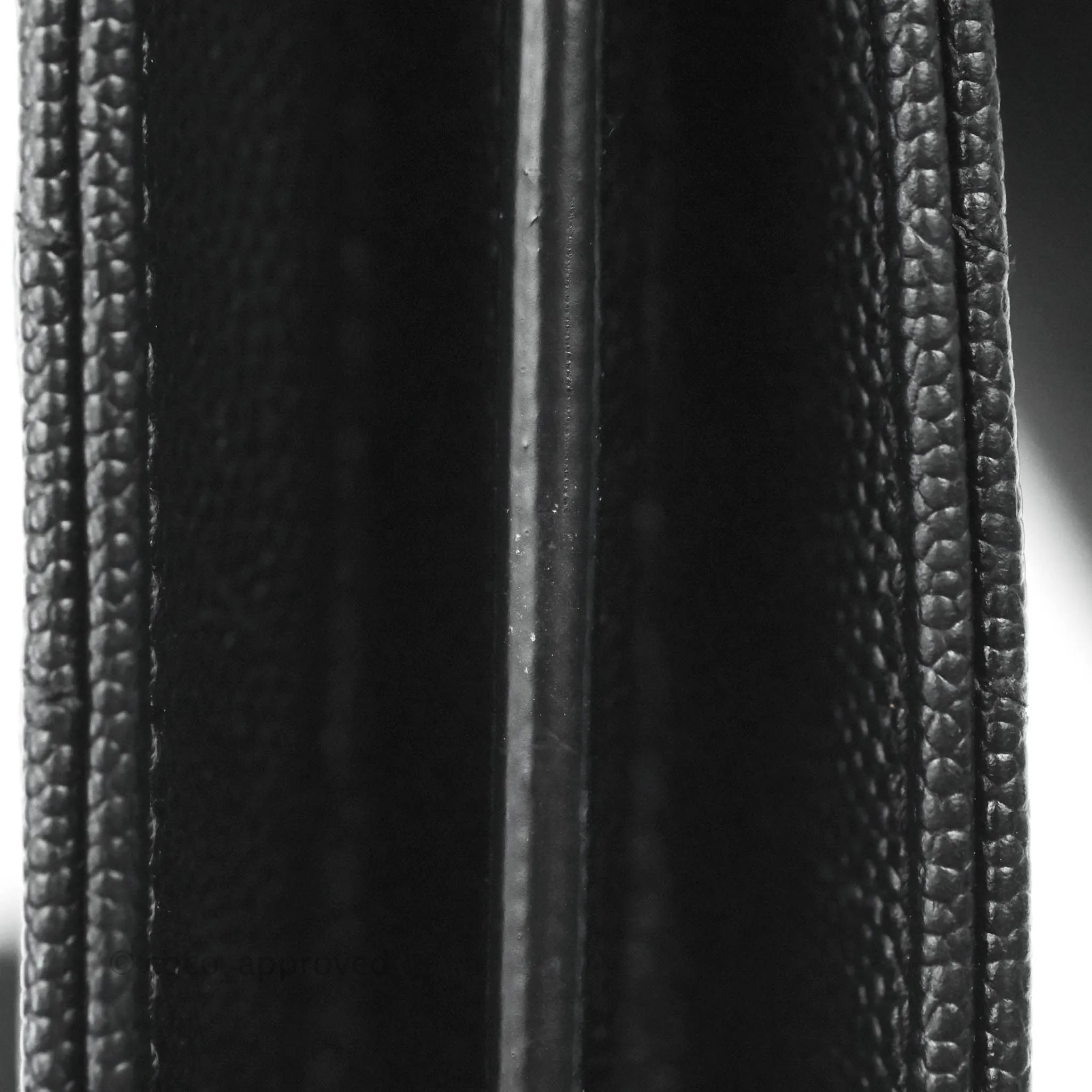 Saint Laurent Wallet on Chain WOC Black Grained Leather Silver Hardware