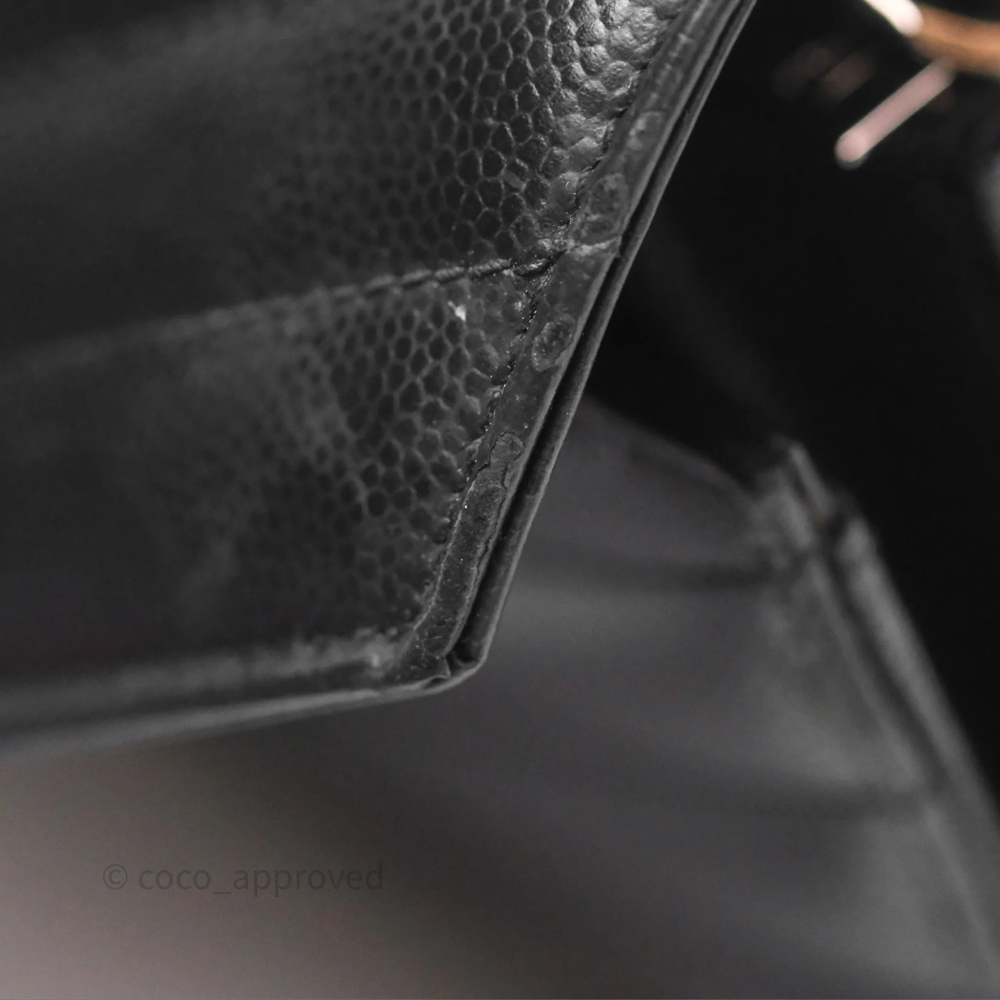 Saint Laurent Wallet on Chain WOC Black Grained Leather Sliver Hardware