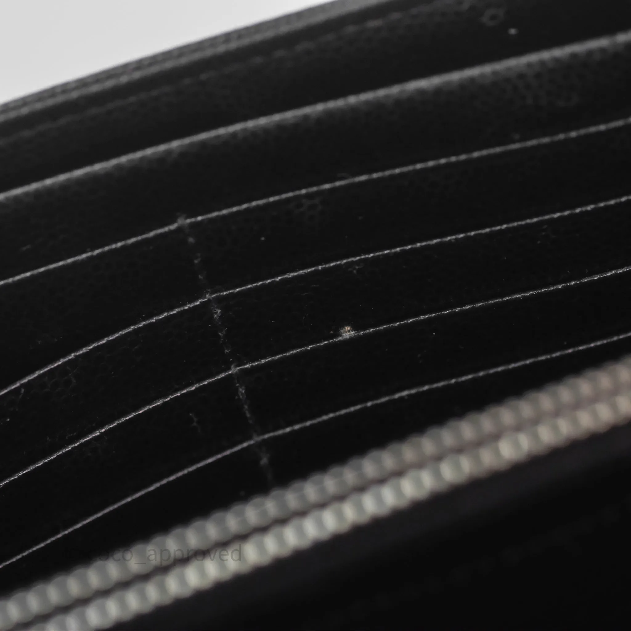 Saint Laurent Wallet on Chain WOC Black Grained Leather Sliver Hardware