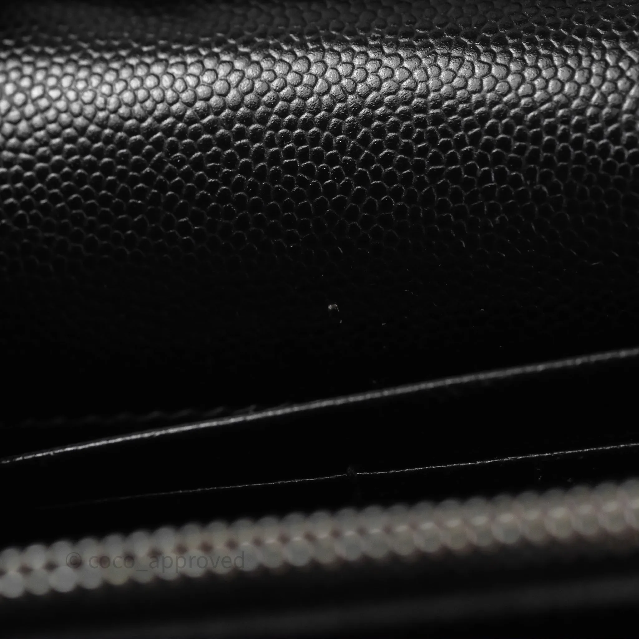 Saint Laurent Wallet on Chain WOC Black Grained Leather Sliver Hardware