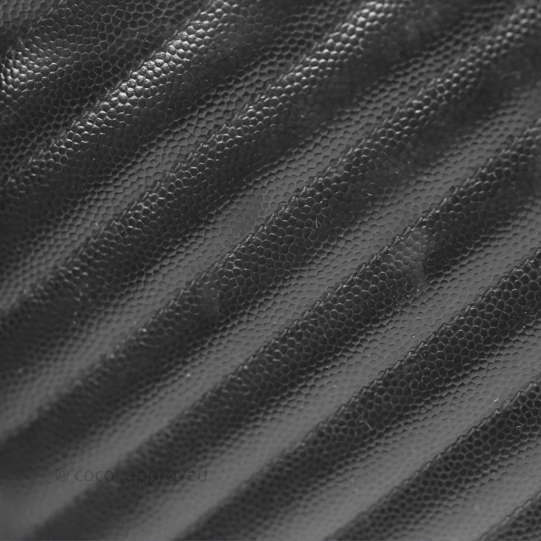 Saint Laurent Wallet on Chain WOC Black Grained Leather Sliver Hardware