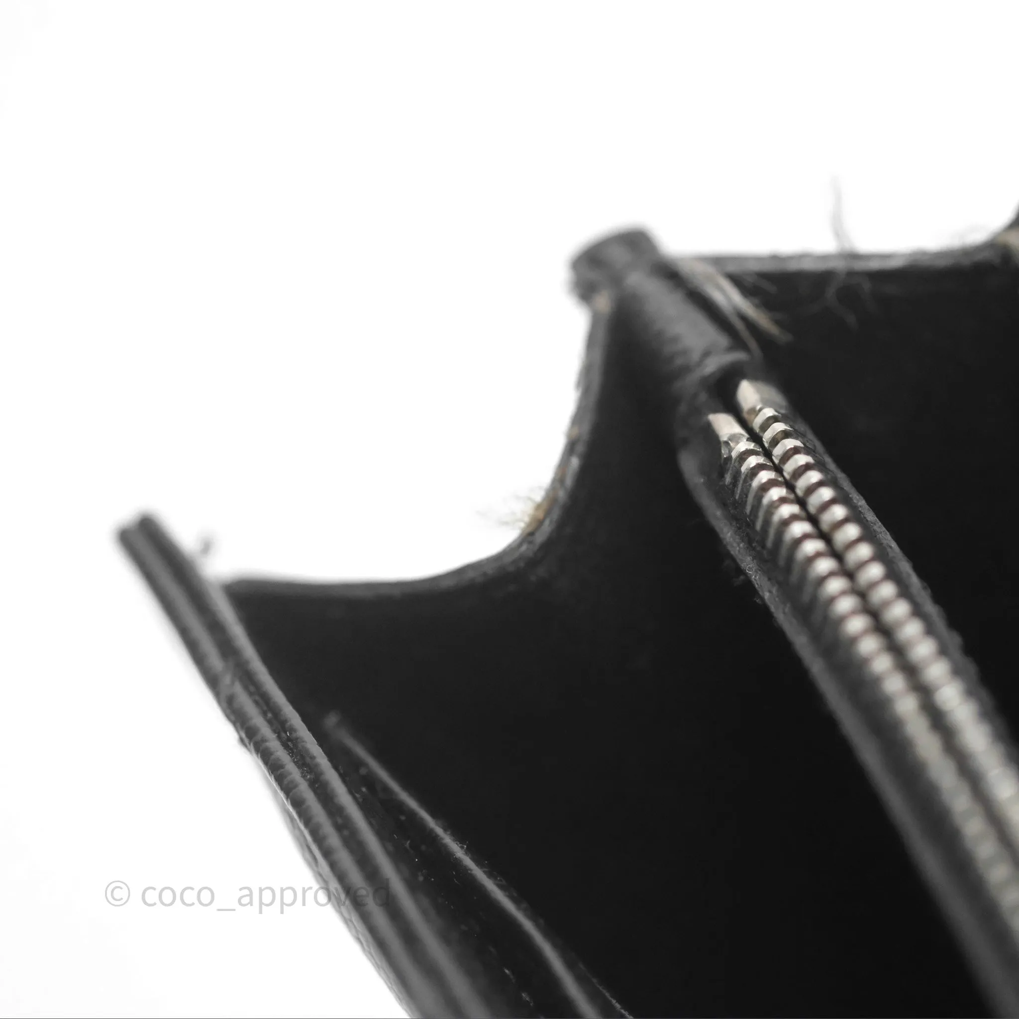 Saint Laurent Wallet on Chain WOC Black Grained Leather Sliver Hardware