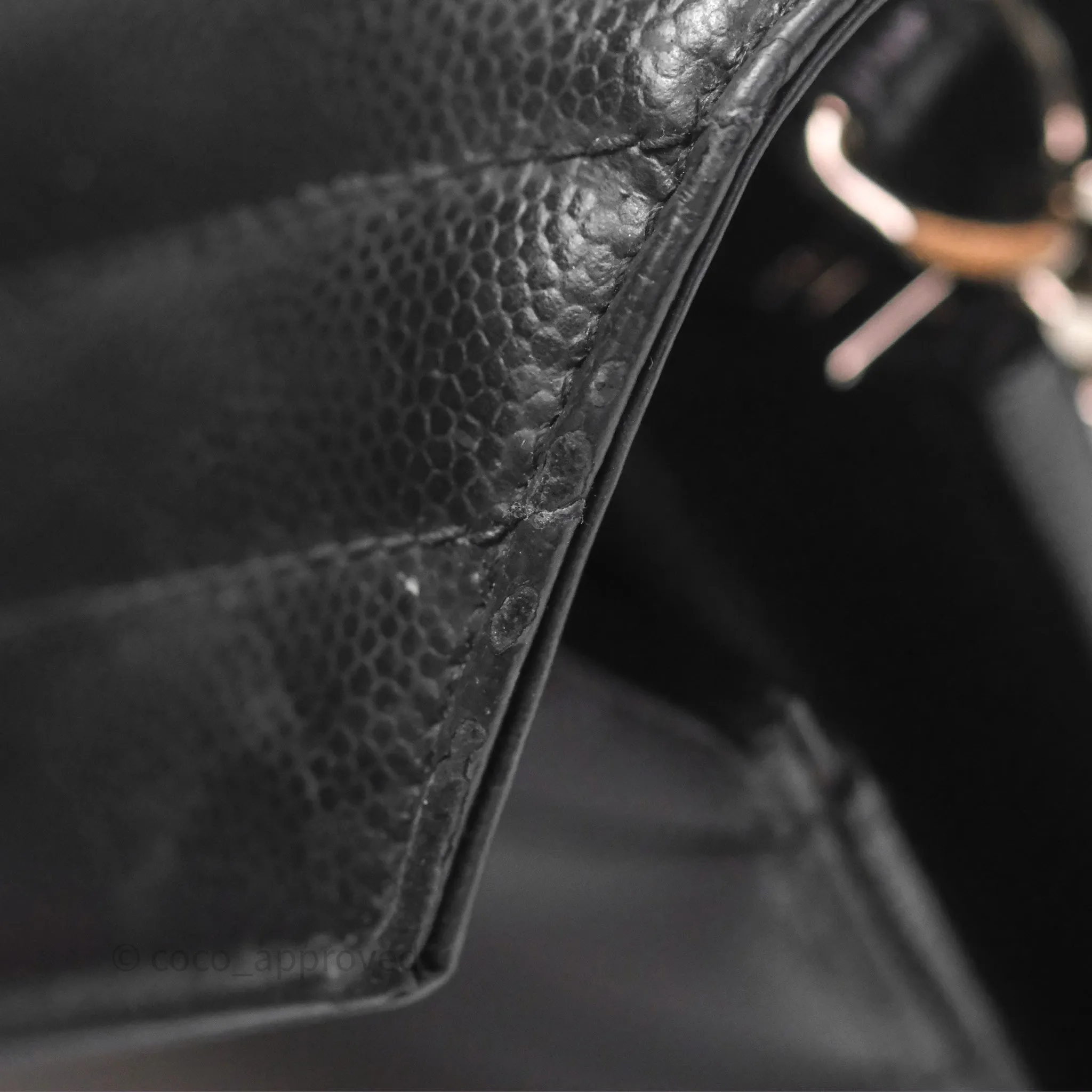 Saint Laurent Wallet on Chain WOC Black Grained Leather Sliver Hardware